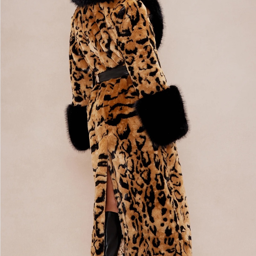 Fashion Nova Dakota Leopard Fur Maxi Coat - Leopard - Picture 14 of 16